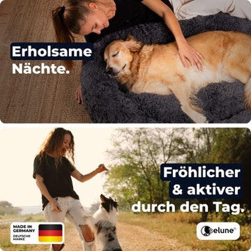 Belune® Hundebett mit waschbarem Bezug