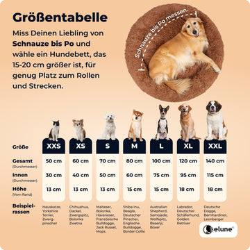 Belune® Hundebett mit waschbarem Bezug